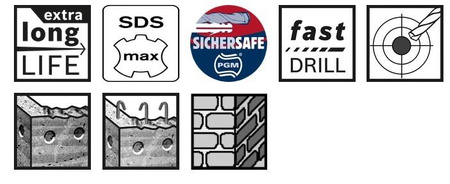 BOSCH Wiertło udarowe SDS max-8X 14mm 400/540mm