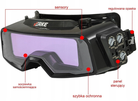 VERKE V75220 GOGLE OKULARY SPAWALNICZE SAMOŚCIEMNIAJĄCE