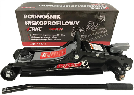 VERKE V80100 PODNOŚNIK NISKOPROFILOWY 2,5 TONY GUMA PROFI