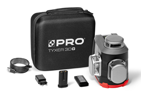 LASER TYXER 3DG ZESTAW PLUS WIELOLINIOWY KRZYŻOWY 3x360° - ZIELONA WIĄZKA + STATYW