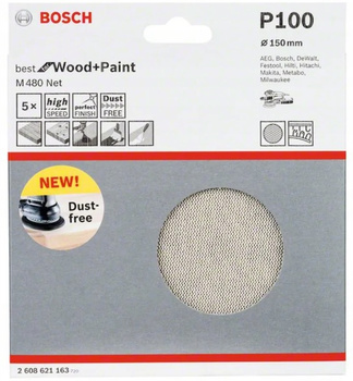 BOSCH ARKUSZ ŚCIERNY SIATKA G100 150mm - 5 SZTUK