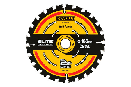 DeWALT DT10624 TARCZA PILARSKA EXTREME 165x20mm 24T