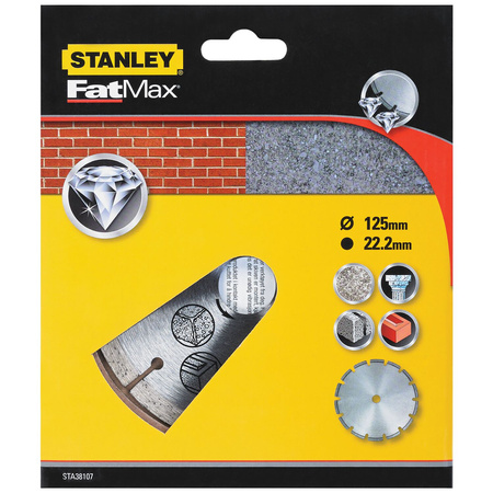 STANLEY STA38107 TARCZA DIAMENTOWA SEGMENTOWA Ø125 MM NA SUCHO – CIĘCIE CEGŁY / BETONU / BLOCZKÓW