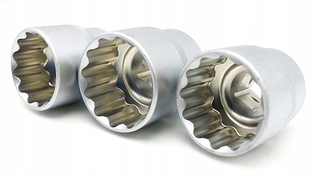 VERKE V39104 NASADKI DWUNASTOKĄTNE 1/2'' 8-36mm