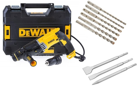 DeWALT D25144KP MŁOTOWIERTARKA 900W + WIERTŁA + DŁUTA