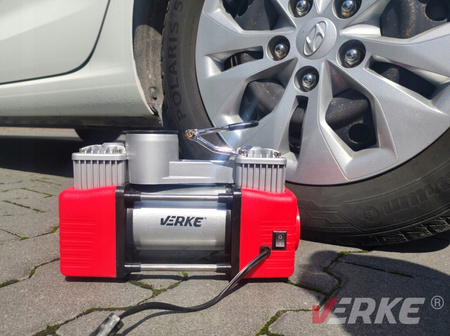 VERKE V81159 KOMPRESOR SAMOCHODOWY SPRĘŻARKA POMPKA DO KÓŁ SAMOCHODU 12V NA ZAPALNICZKĘ