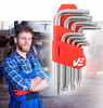 VERKE V35500 ZESTAW KLUCZY TORX 9 SZTUK KRÓTKIE T10-T50