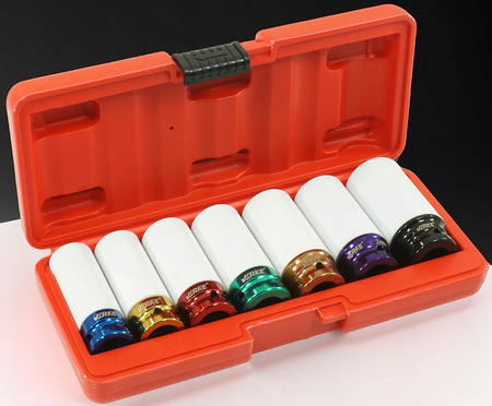 VERKE V86101 NASADKI UDAROWE ½ DO FELG ALUMINIOWYCH KÓŁ ZESTAW 17-27mm