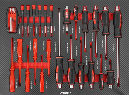 VERKE V33111 SZAFKA NARZĘDZIOWA 7 SZUFLAD+ 154 NARZĘDZI