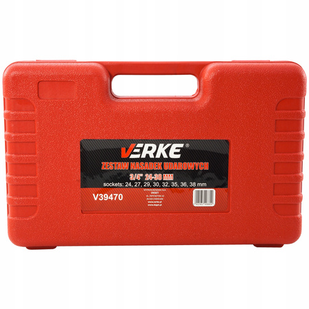 VERKE V39470 ZESTAW NASADEK UDAROWYCH 3/4" 24-38mm