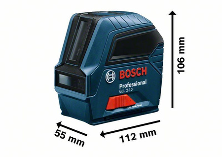 BOSCH GLL 2-10 LASER KRZYŻOWY CZERWONY 10M IP54