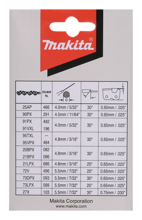 MAKITA 191H11-5 Łańcuch tnący 35 cm, 3/8"