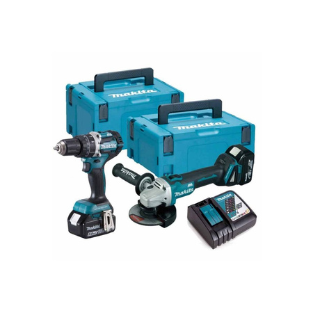 MAKITA DLX2210TJ1 ZESTAW ELEKTRONARZĘDZI 18V + 2x5,0Ah