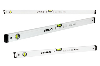 PRO 3-01-01-AB-Z04 ZESTAW POZIOMNIC PRO600 PLUS, BIAŁA ,LIBELLA 2% 80,100,120 CM