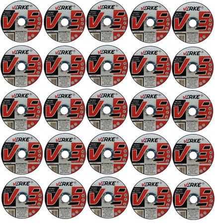 VERKE TARCZA DO CIĘCIA METALU 125mm x1,0mm 25 SZT
