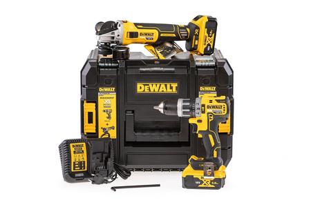 DeWALT DCK2080P2T Zestaw Wkrętarka DCD796P2 + Szlifierka DCG405