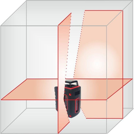 PRO LK-2V360H Laser krzyżowy 360° uchwyt + etui