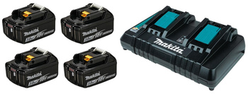 MAKITA ZESTAW ŁADOWARKA DC18RD + 4 AKU 3Ah BL1830B