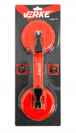 VERKE V08215 PRZYSSAWKA RĘCZNA UCHWYT SZYB SZKŁA BLACHY PŁYT PŁYTEK GLAZURY 115MM 70KG
