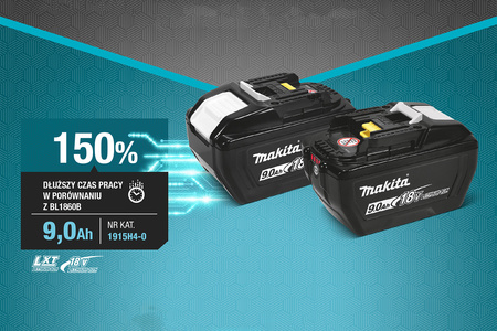 MAKITA BL1890B AKUMULATOR 9,0Ah 18V LXT 1915H4-0 - ORYGINAŁ
