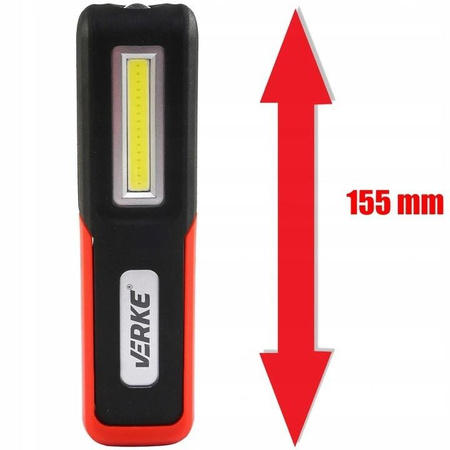 VERKE V87500 LATARKA WARSZTATOWA LAMPKA USB LED COB 3W+3W