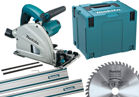 MAKITA SP6000J ZAGŁĘBIARKA + 2szt SZYNA + ŁĄCZNIK + pokrowiec 