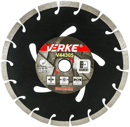 VERKE V44305 TARCZA DIAMENTOWA DO BETONU KOSTKI 230x22,2