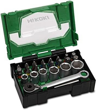 HiKOKI HITACHI Zestaw bitów / kluczy nasadowych BOX I 24 szt
