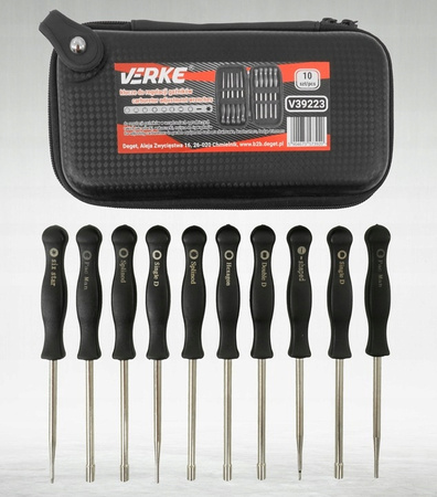 VERKE V86223 ZESTAW KLUCZY DO REGULACJI GAŹNIKÓW 10 SZT