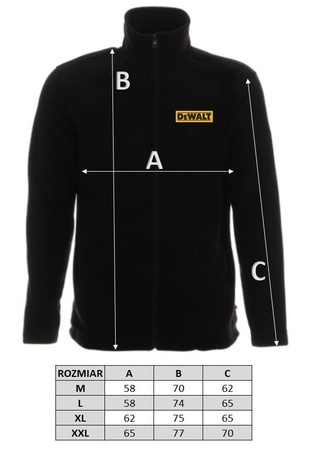 BLUZA POLAROWA MĘSKA Z LOGO DeWALT rozmiar M