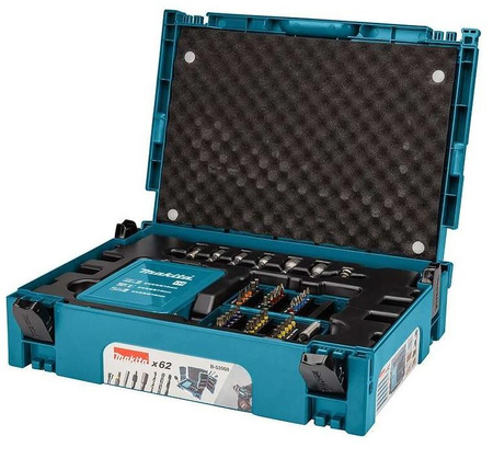 MAKITA B-53908 ZESTAW WIERTEŁ I BITÓW 62szt MAKPAC
