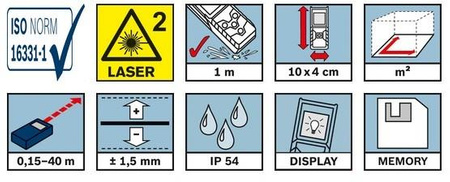 BOSCH GLM 40 Dalmierz laserowy 40m + etui IP54