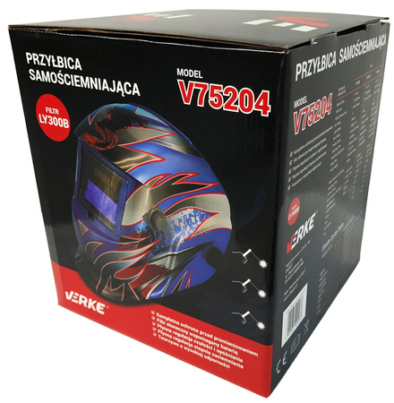 VERKE V75204 PRZYŁBICA MASKA SPAWALNICZA SAMOŚCIEMNIAJĄCA