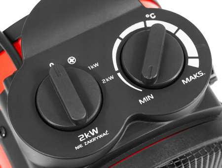 VERKE V80068 NAGRZEWNICA ELEKTRYCZNA 2000W TERMOWENTYLATOR OGRZEWACZ WENTYLATOR FARELKA