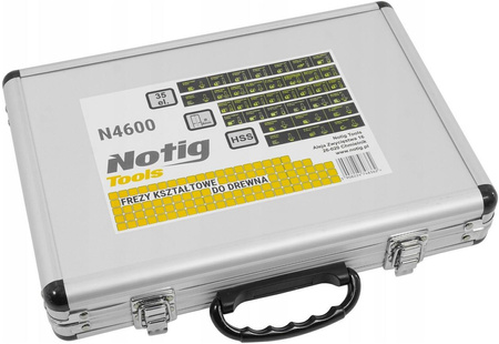 NOTIG N4600 FREZY KSZTAŁTOWE DO DREWNA ZESTAW 35 EL. WALIZKA