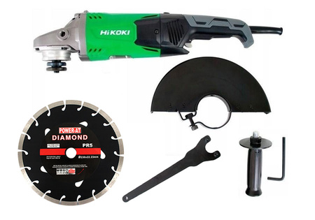 HIKOKI G23SW2 SZLIFIERKA KĄTOWA 2200W 230mm + Tarcza diamentowa + marker