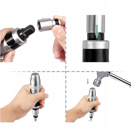 VERKE V86449 WKRĘTAK UDAROWY 1/2 DO POBIJANIA 13 BITÓW ZESTAW