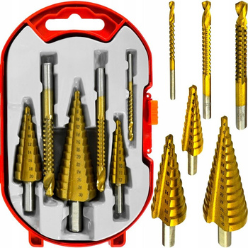 VERKE ZESTAW WIERTEŁ STOPNIOWYCH I FREZUJĄCYCH 6el V05051