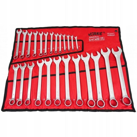 VERKE KLUCZE PŁASKO OCZKOWE 6-32mm 25szt ZESTAW V35331