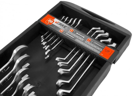 KLUCZE V35338 PŁASKIE PŁASKO-OCZKOWE WYGIĘTE 20 EL 6-32mm