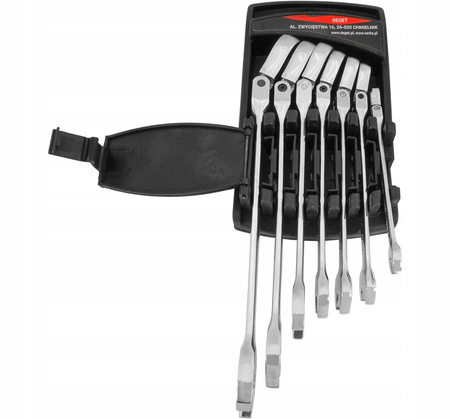 VERKE V35401 KLUCZE PŁASKO OCZKOWE Z GRZECHOTKĄ 8-19mm