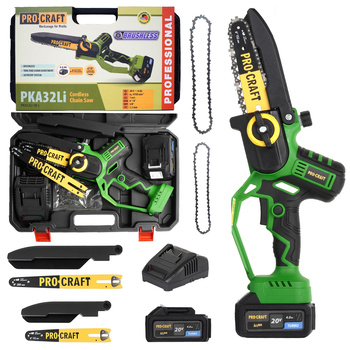 PROCRAFT PKA32LI PILARKA ŁAŃCUCHOWA DO GAŁĘZI BEZSZCZOTKOWA 1X4.0AH 20V