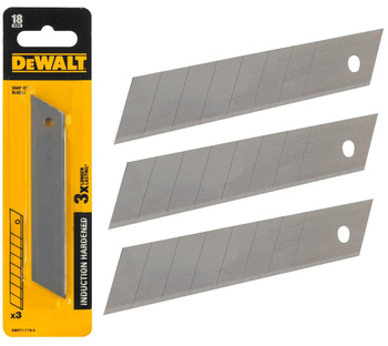 DeWALT DWHT11719 OSTRZA ŁAMANE 18mm HARTOWANE 3szt