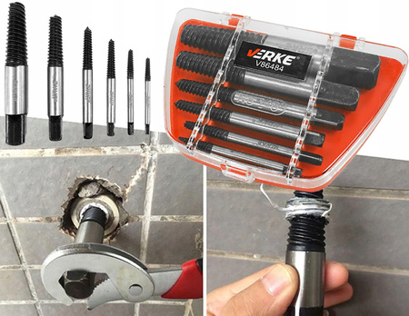 VERKE V86484 WYKRĘTAKI DO ZERWANYCH ŚRUB 6 SZT