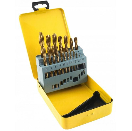 DEGET ZESTAW WIERTEŁ DO METALU HSS 1-10 MM 19 el