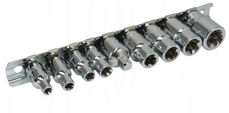 VERKE V39110 ZESTAW NASADEK TORX 1/4"- 3/8" 9 EL