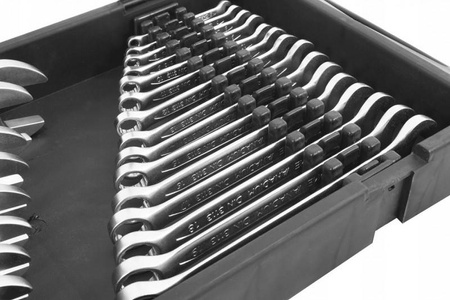 VERKE V35337 KLUCZE PŁASKO-OCZKOWE 25 EL. 6-32mm KASETA