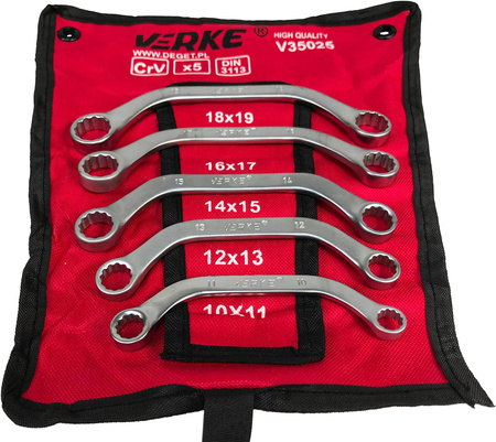 VERKE V35025 KLUCZE OCZKOWE TYP C 5 szt ALTERNATOR ETUI