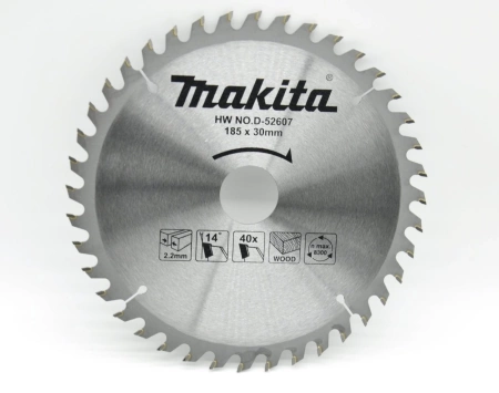 MAKITA D-52607 TARCZA TNĄCA DO DREWNA, 185/30MM, 40 ZĘBÓW, ECONOMY