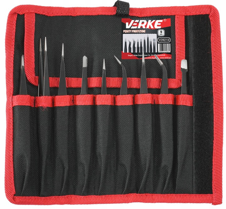 VERKE V39210 PĘSETY PRECYZYJNE 9 SZT